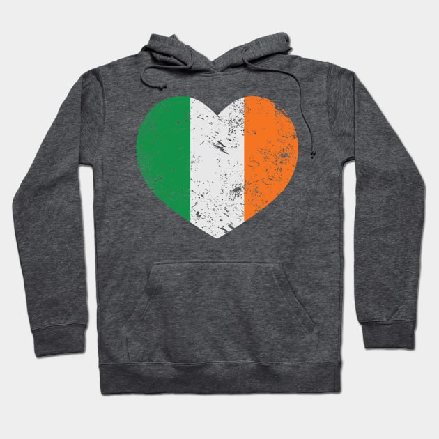 Irish Flag Heart Design Hoodie by PsychoDynamics